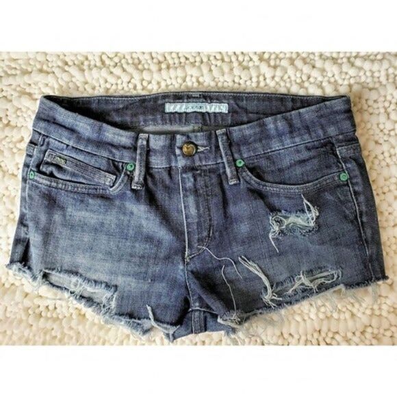 Joe's Distressed Cut-Off Jean Shorts Size 26 - Picture 1 of 6